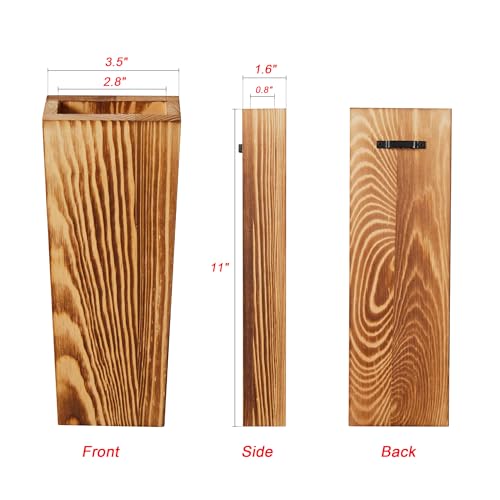 3 Pack Wood Wall Planter - Modern Farmhouse Decor for Living Room, Bedroom, Bathroom L247