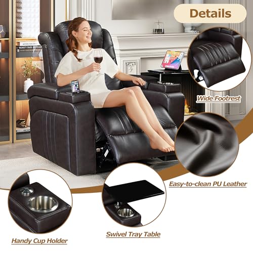 FANYE 360 Degree Swivel Upholstered Armchair, Grey H378