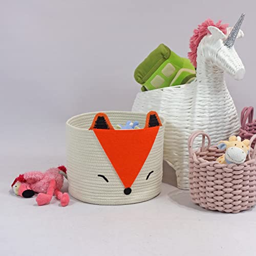 T&T Homewares Orange Fox Storage Basket - Medium for Diapers, Laundry, Toys P1692