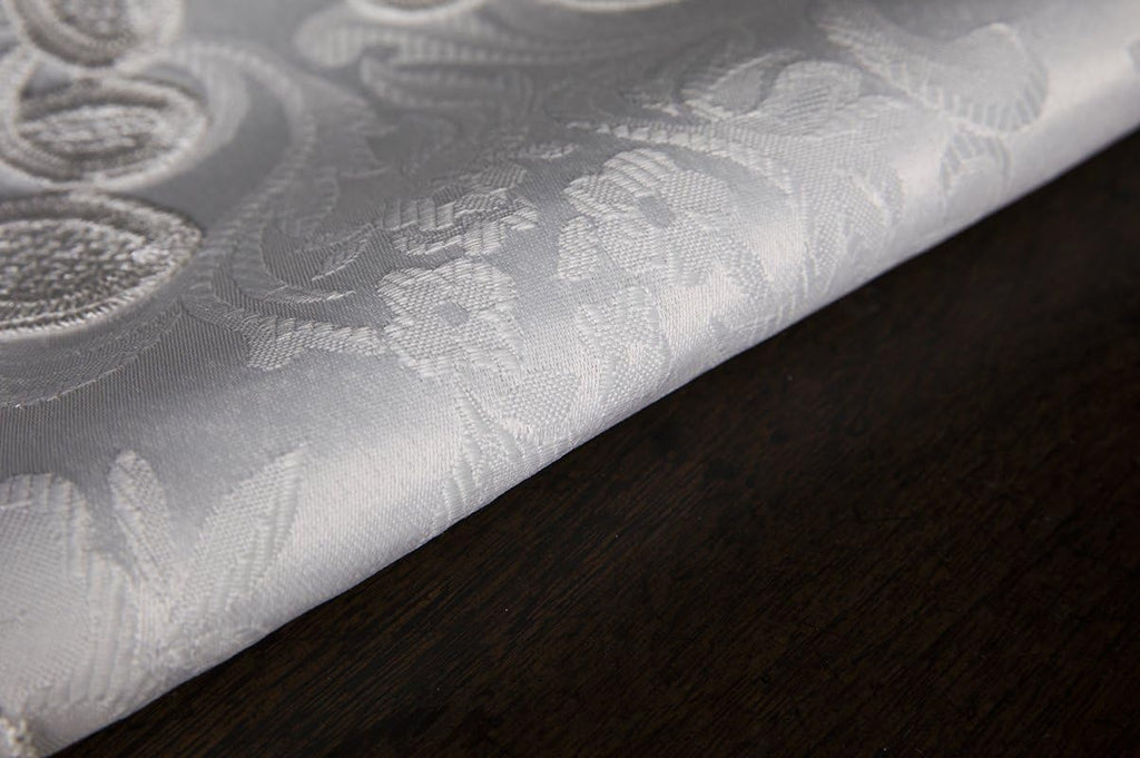 Antebella Lace Embroidered Cutwork Table Runner, 15 by 34-Inch, White O5288
