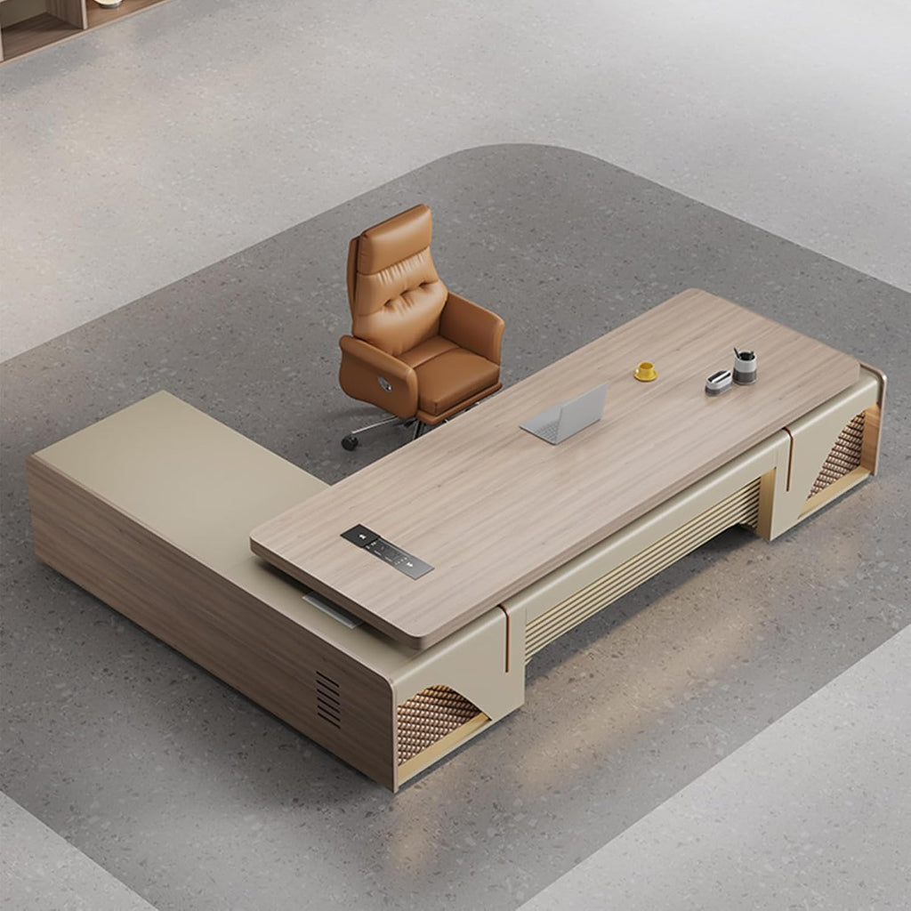 Large Executive Desk with Storage Cabinets for Home Office C72892