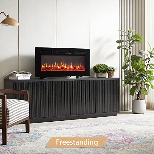 Efiretric Grace 50" W 3 in 1 Electric Fireplace EF451, Freestanding, Wall Mounted, Recessed, Remote Control O5770