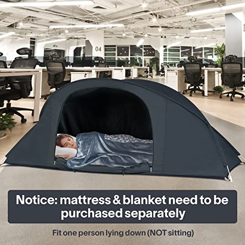EighteenTek Bed Canopy Privacy Tent for Office Sleeping, Portable Pop Up, Grey I663765