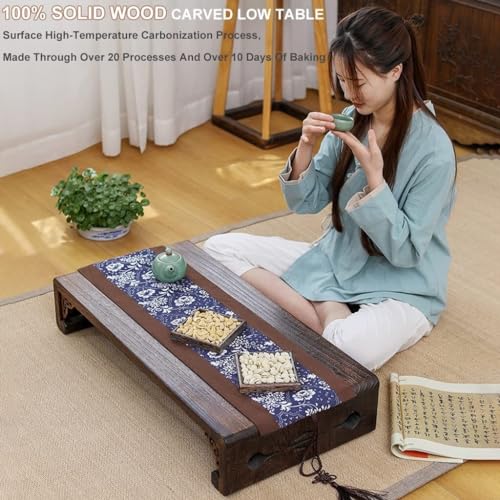 Japanese Tatami Low Table Wooden Coffee Table Portable Mini Picnic Furniture S1872