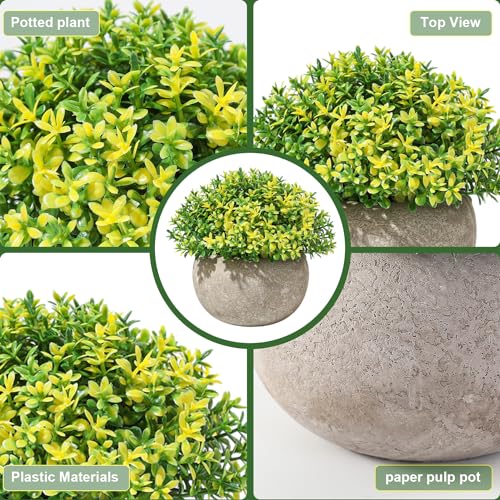 Mini Fake Grass Ball in Paper Pot Artificial Succulent Plant L97248