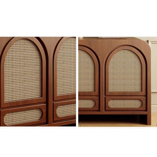 French Antique Style Rattan Wood Dining Cabinet B4999