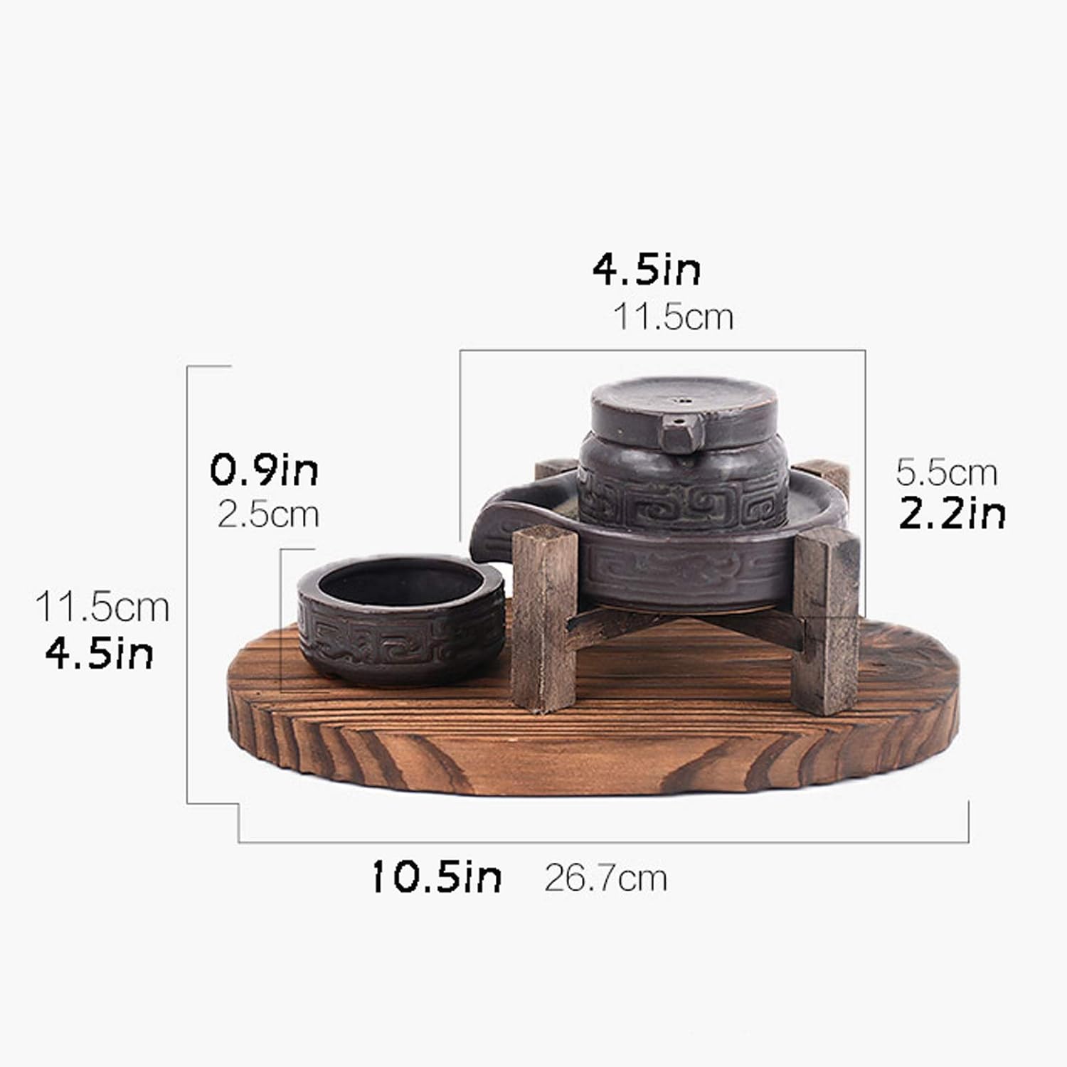 Handmade Ceramic Backflow Incense Holder for Home Office Decor M1571