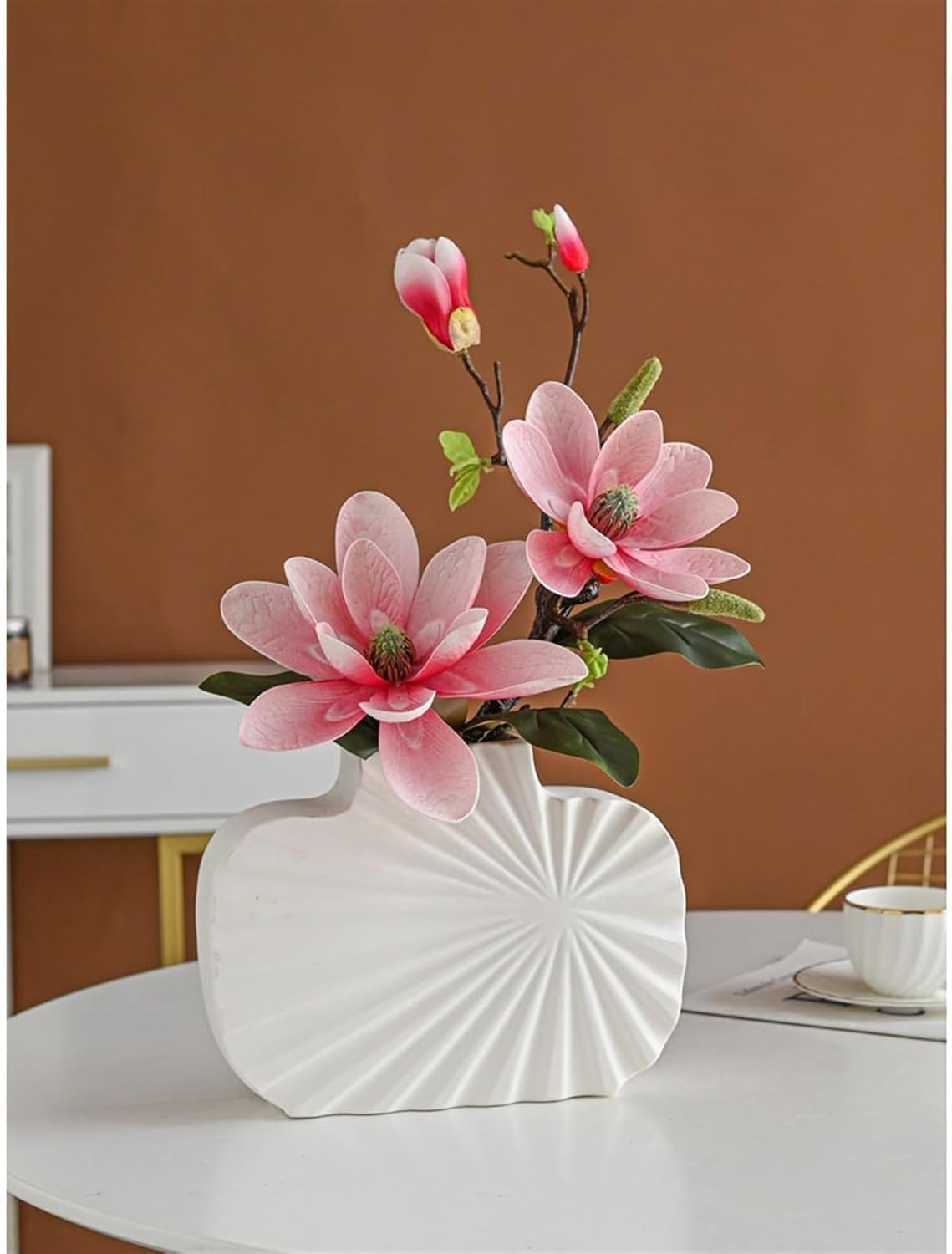 Artificial Magnolia Flower Arrangement for Living Room Decor M5356