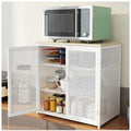 Kitchen Pantry Cabinet Countertop Storage Cabinet, Freestanding Utility Cupboard Dining Compact Shelving Sideboard, Multi purpose Organizer Mini Cabinet for Spice Seasoning Bottles Dishes Bowls