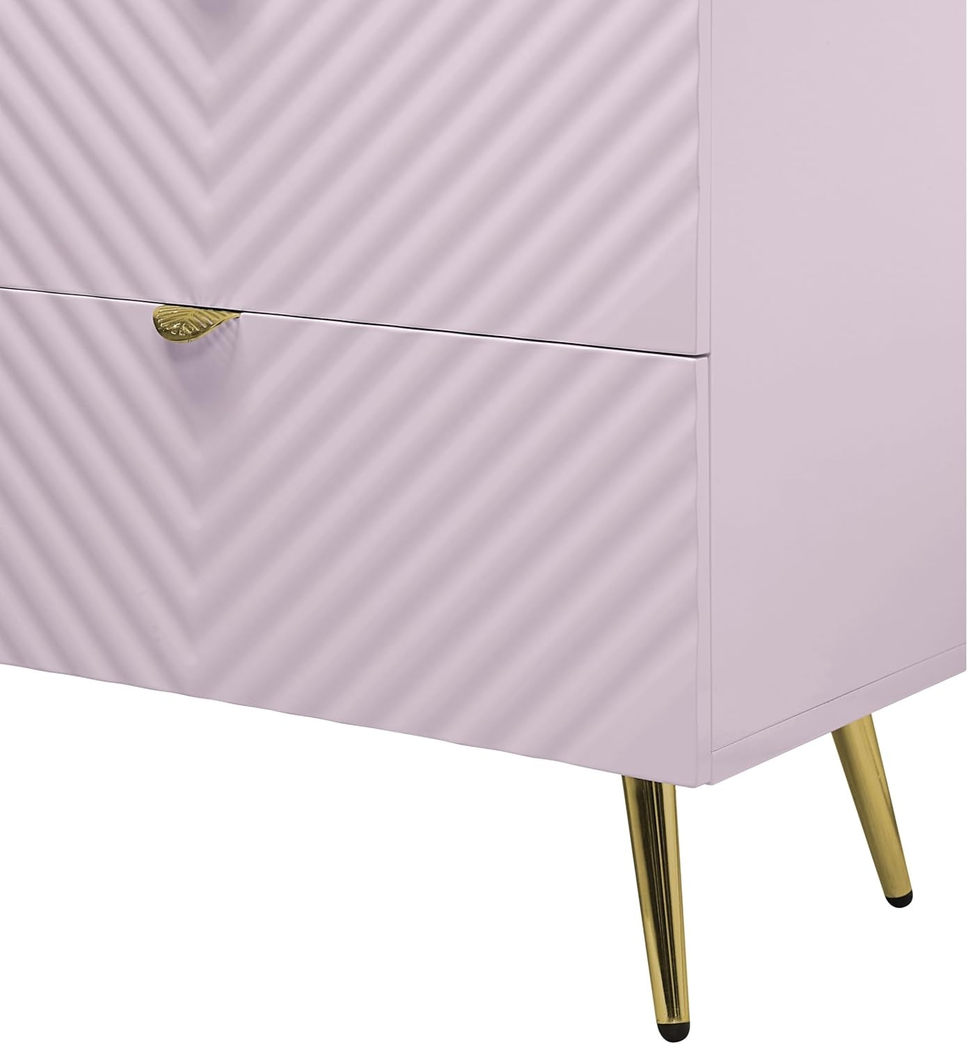 Acme Gaines 6-Drawer Pink High Gloss Wood/Metal Dresser D82099