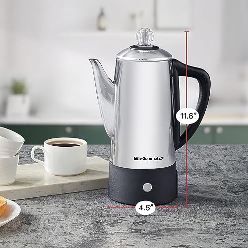 Elite Gourmet EC812 12-Cup Stainless Steel Coffee Percolator O85219