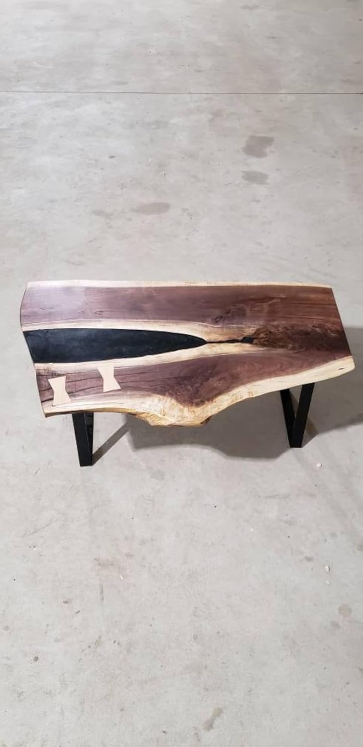 Walnut Epoxy Coffee Table with Tree Fork Design M819