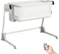 Maydolly Baby Bassinet, Smart Newborn Bassinet with Automatic Cry Detection and Response, Rocking Bassinet with Mattress for Newborns and Toddlers (White