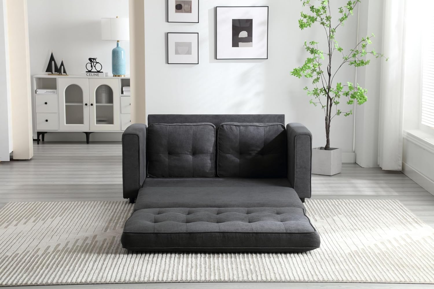 3 Fold Convertible Futon Sofa Bed Sleeper W3878