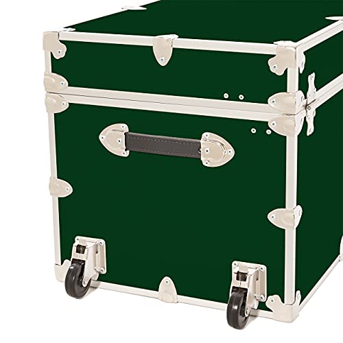 Rhino Trunk & Case XXL Leather Embossed Vinyl Trunk with Removable Wheels, Black K81275