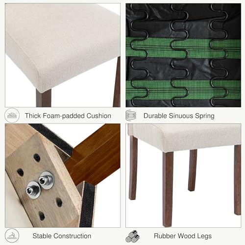Upholstered Parsons Dining Chair Set of 4, Smoky Grey W249683