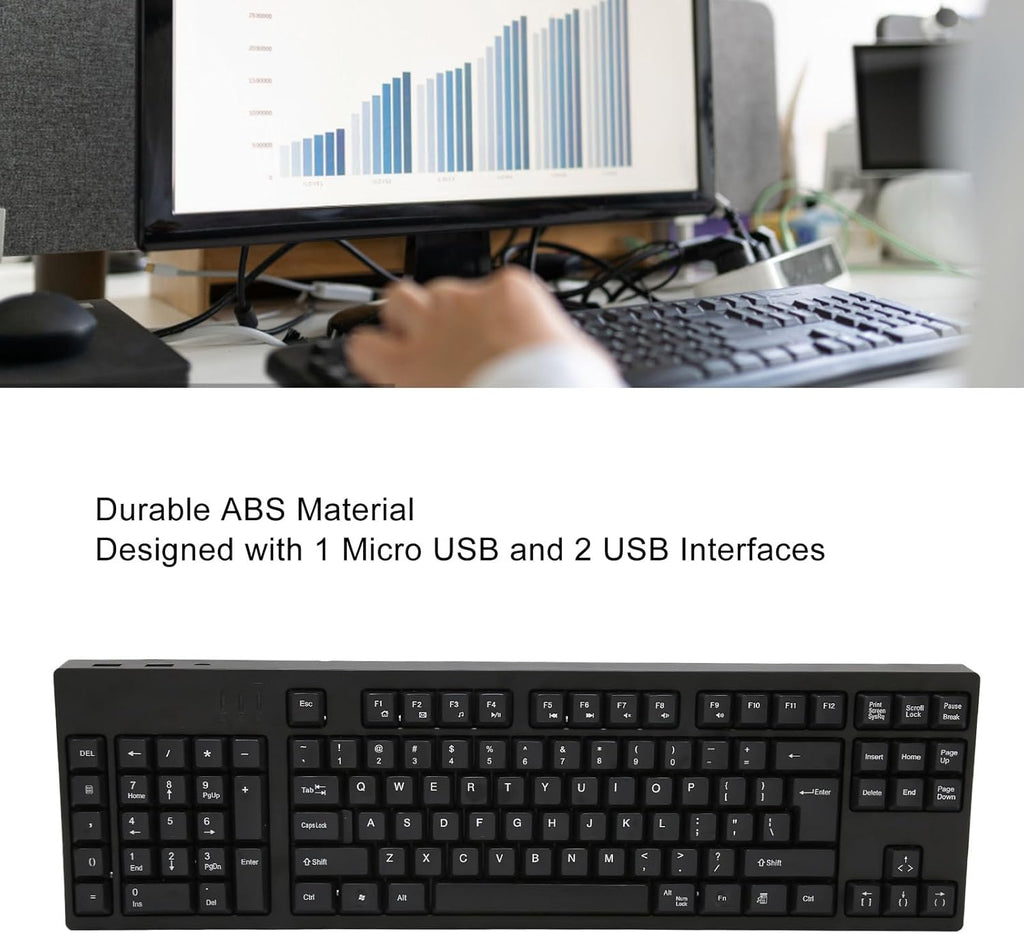 Left Handed Ergonomic 109 Key Keyboard for Office K4770