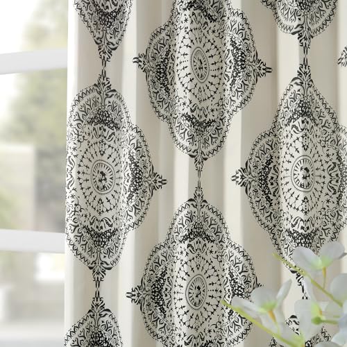 HPD Half Price Drapes Printed Room Darkening Curtains 50 x 84, Henna Clover G5068