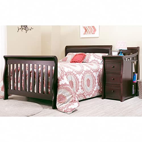 Sorelle Furniture Princeton Elite Crib and Changer with Solid Panel Back, White F515