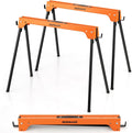 IRONMAX Saw Horses 2 Pack Folding, Heavy Duty Sawhorse 2644 LBS Capacity w/ 4 Detachable Hooks & 2x4 Fast Open Support Legs, Lightweight Sawhorses Bench Twin Pack for Woodworking