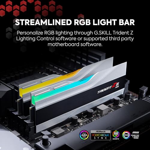 G.SKILL Trident Z5 RGB DDR5 RAM 32GB (2x16GB) 6600MT/s CL34 Matte Black I226528