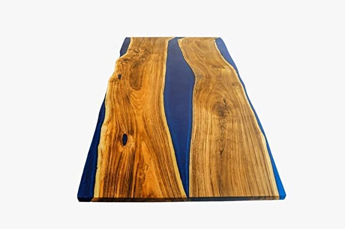 Customized Large Epoxy Table, Resin River Dining Table for 2, 4, 6, 8 Living Room Table Epoxy Coffee Table Top, Bar Counter (without Stand, 108 x 36 Inches)