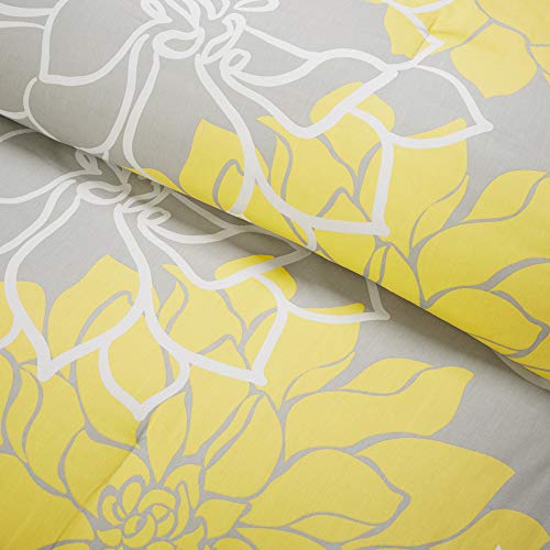 Madison Park Lola Sateen Cotton Comforter Set Cal King Grey/Aqua 7 Piece V589524