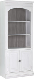Tov Furniture Roanoke Transitional 78" Wood Bookcase in White Finish