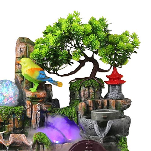 20" Bonsai Waterfall Fountain with LED Lights for Tabletop Y189973