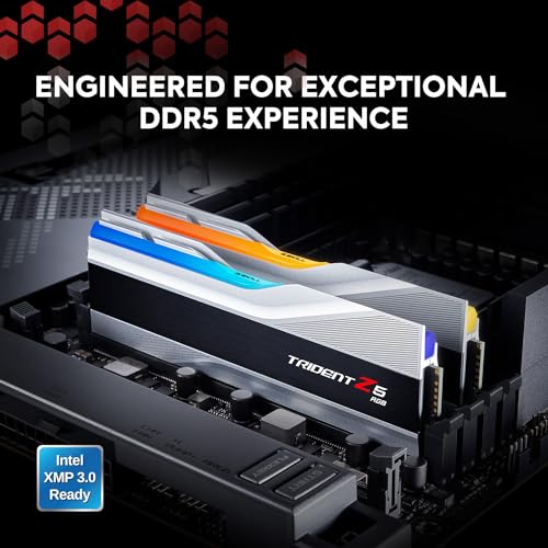 G.SKILL Trident Z5 RGB DDR5 RAM 32GB (2x16GB) 6600MT/s CL34 Matte Black I226528