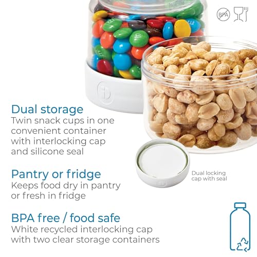 iDesign Recycled Plastic Stack n Snack Cabinet Pantry Storage Canister V399