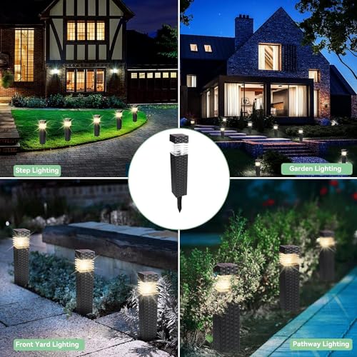 Solar Pathway Lights Outdoor 6 Pack White L6415