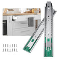1 Pair Soft Close Drawer Slides 12 14 16 18 20 22 inch Full Extension Ball Bearing Side Mount Drawer Rails Runners Glides 100lb Load Capacity Dresser Cabinet Kitchen Slow Self Close, Sliver