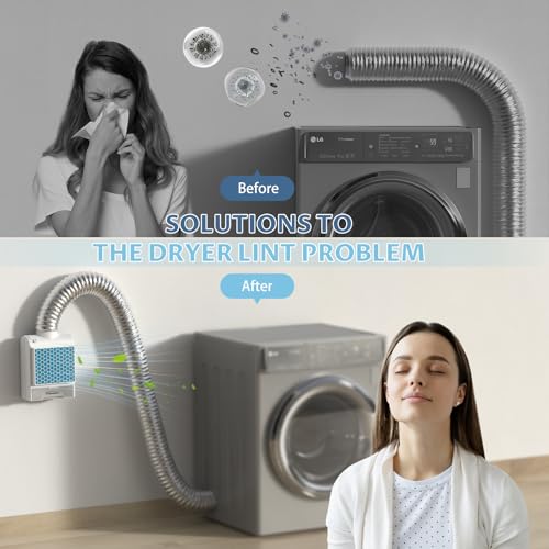 3-in-1 Indoor Dryer Vent Kit with Stainless Steel Screen Filter for Electric Clothes Dryers X569718