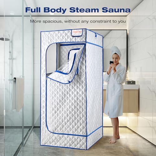 Portable Full Size Steam Sauna for Home Spa with Remote Control, Black B114472