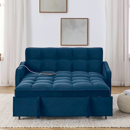 Convertible Sofa Bed 3 in 1 Lounge Chair Sleeper with Adjustable Backrest C337