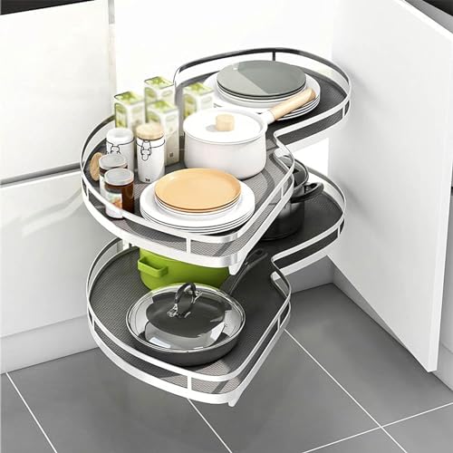 Blind Corner Organizer Cabinet Pull-Out Wire Basket Storage Rack K9576