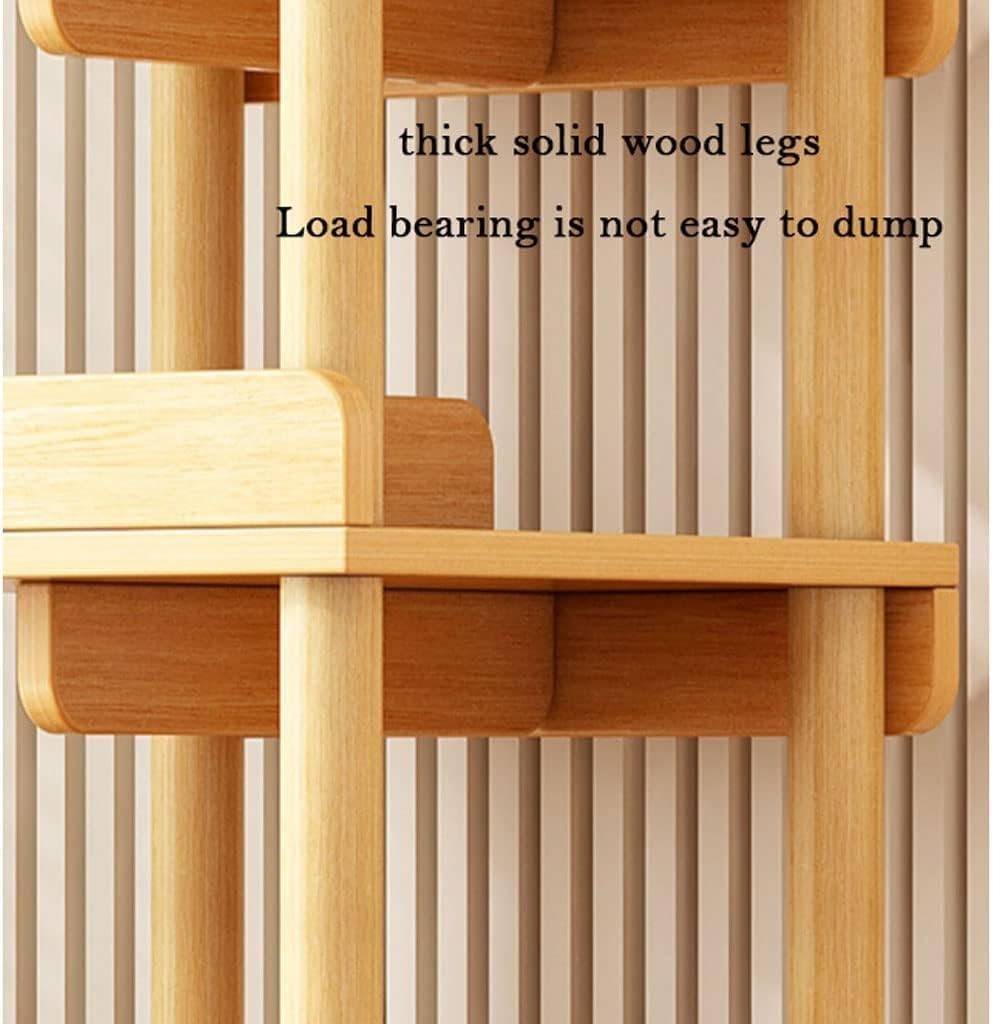 Flexible Bookcases 360° Rotating Bookshelf Wooden Square Standing Bookcase T6235