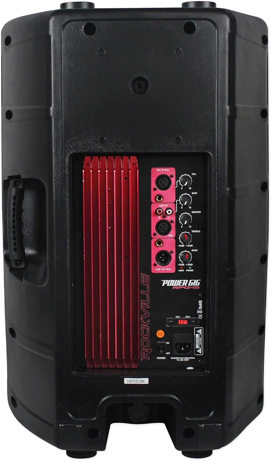 Rockville RPG15 15" Powered 2000W 2-Way DJ PA Speakers H510843