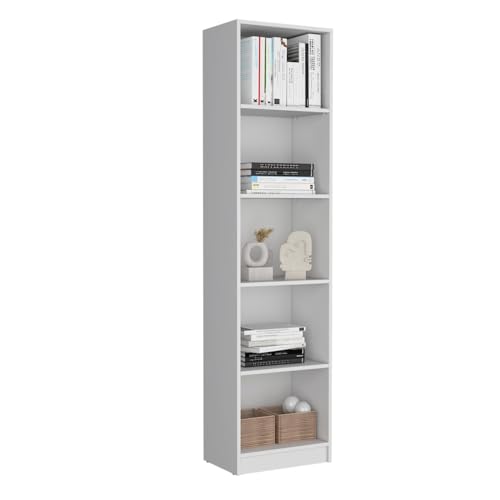Tuhome Home Xs Bookcase with 5-Tier Shelves, Black H356863