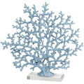 Deco 79 Aluminum Metal Coral Decorative Sculpture Home Decor Statue, Accent Figurine 19" x 3" x 21", Silver