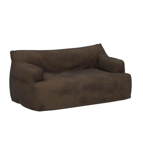 N&V Giant Twin Size Bean Bag Sofa with Removable Cover, Brown Z40299