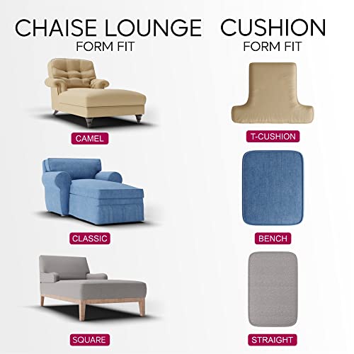 PAULATO BY GA.I.CO. Chaise Lounge Cover Stretch Slipcover Cream B68048