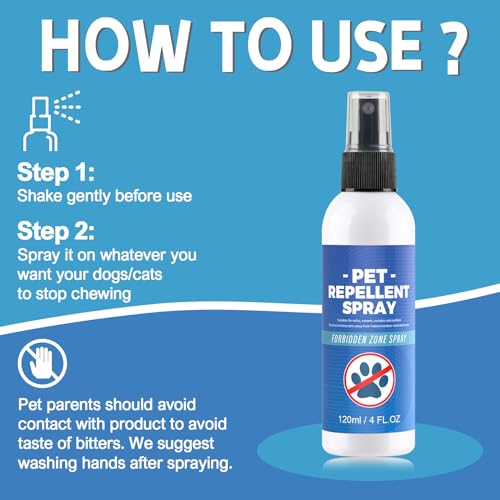 Bitter Spray for Dogs to Stop Chewing, 120ML, Alcohol Free O389038