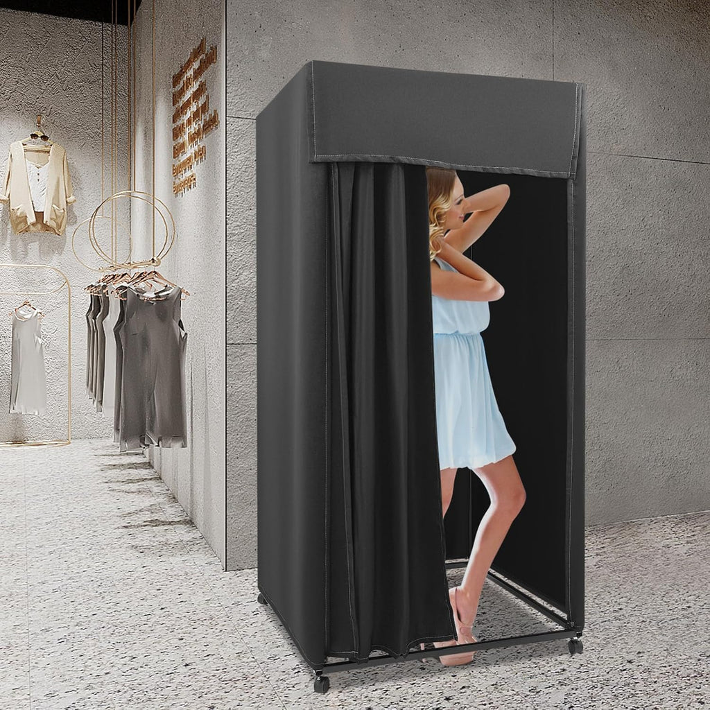 Portable Fitting Room with Shading Curtain & Wheels Z24517