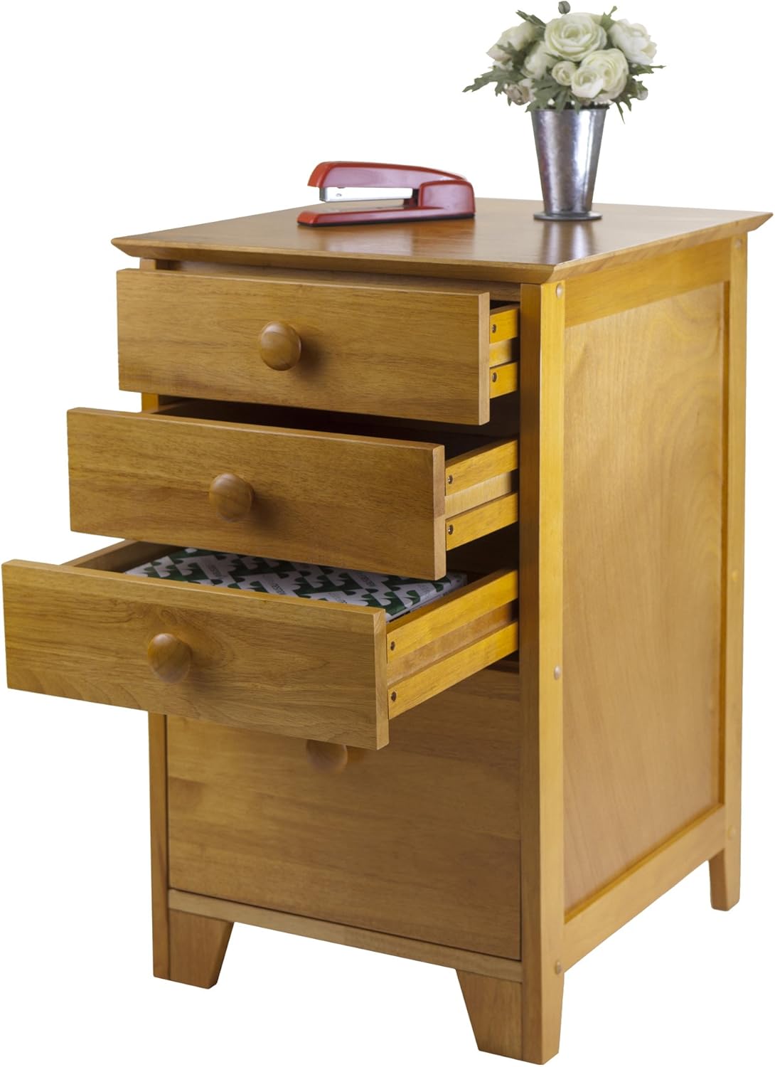 Winsome Studio Wood Filing Cabinet, Honey E360