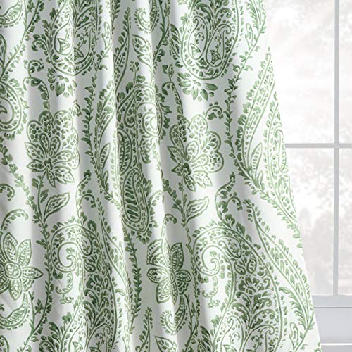 HPD Half Price Drapes Printed Room Darkening Curtains 50 x 63, Tea Time China Blue H354