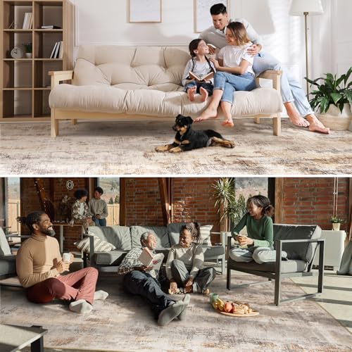 tchido Washable Non Slip Abstract Area Rug 8x10 G33524