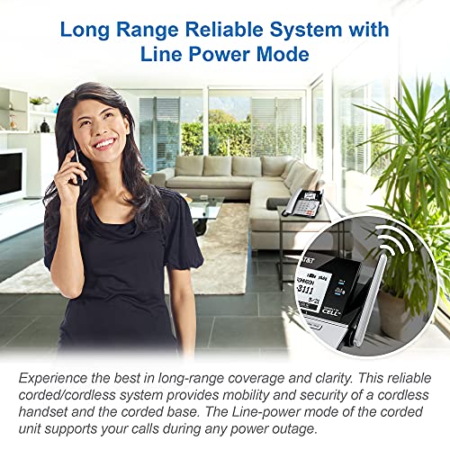 AT&T TL86103 2-Line Corded/Cordless Phone for Small Business with Answering Machine Q761502