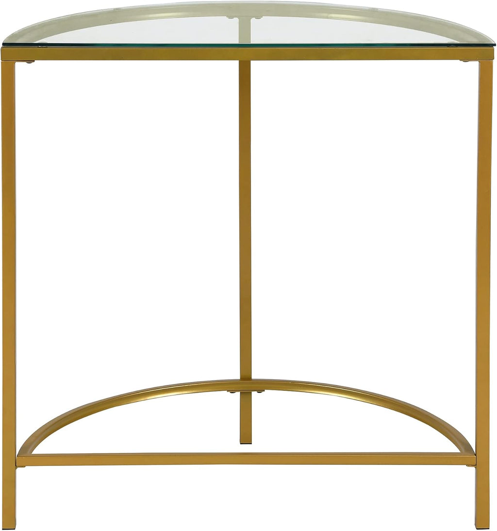 Carolina Chair & Table Winoda Half Round Console Table, Gold M9551